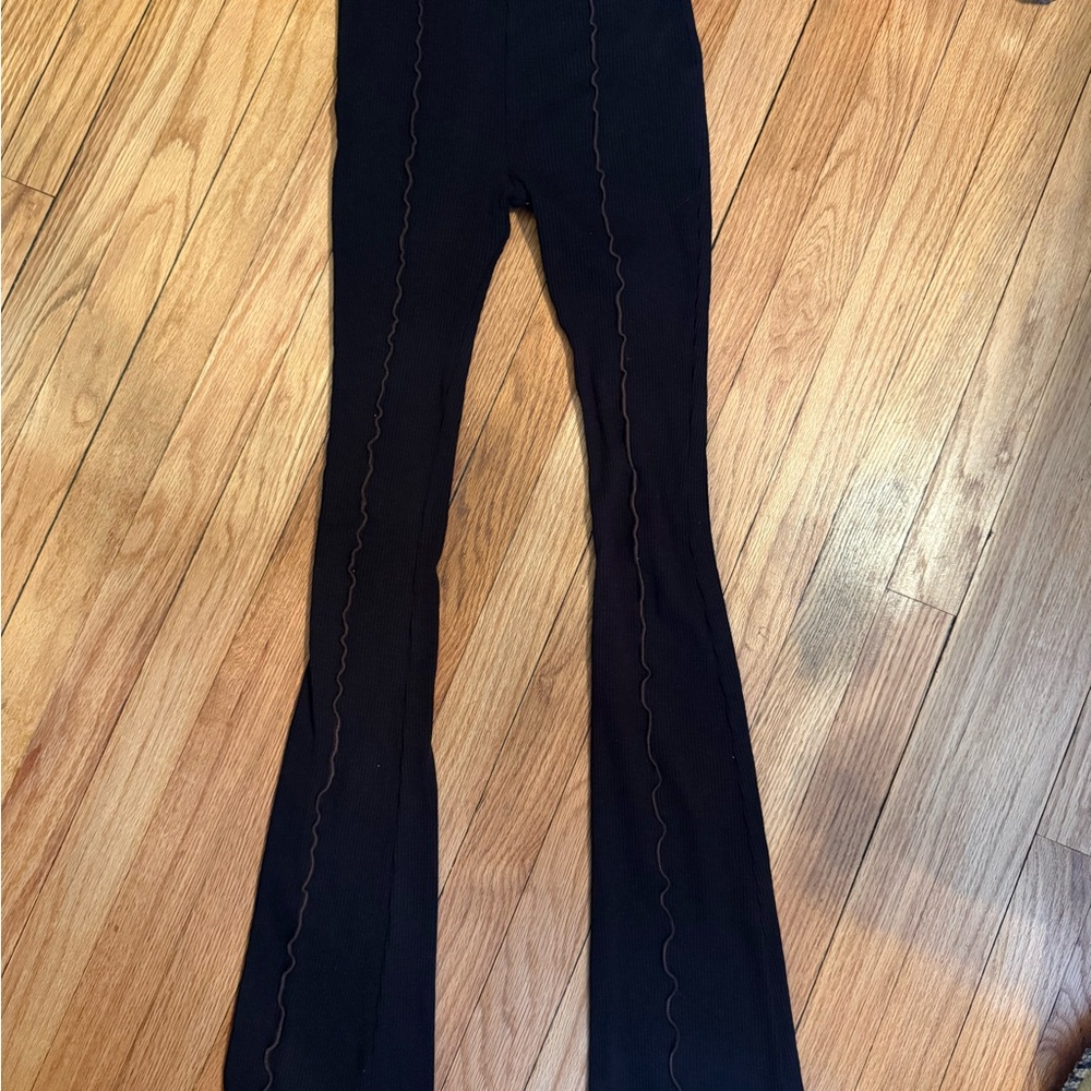 Zara black striped bell-leggings 🖤🤎 Size S